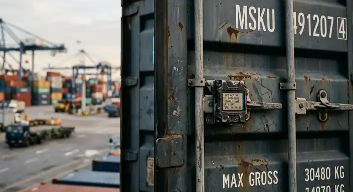 Live container tracking dashboard over a port terminal