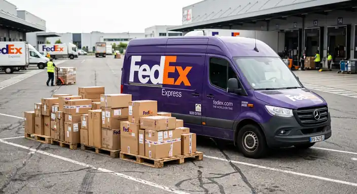 FedEx freight and logistics operations collage