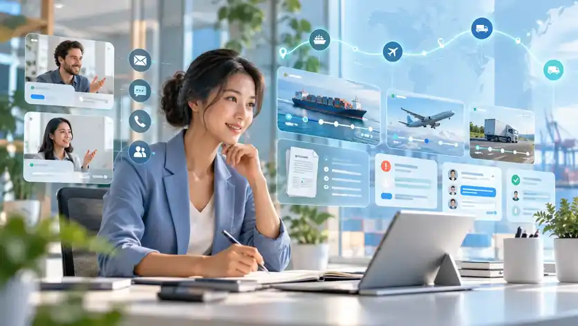Customer service specialist handling shipment queries across email, chat, and phone