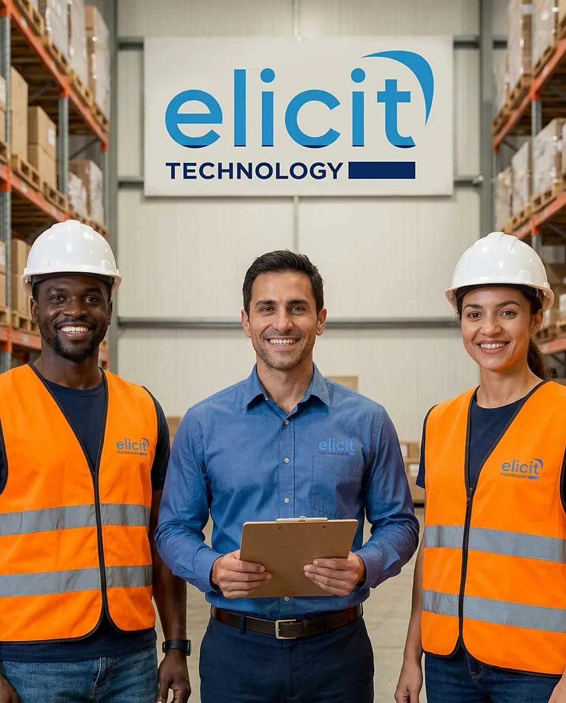 Elicit team in a warehouse