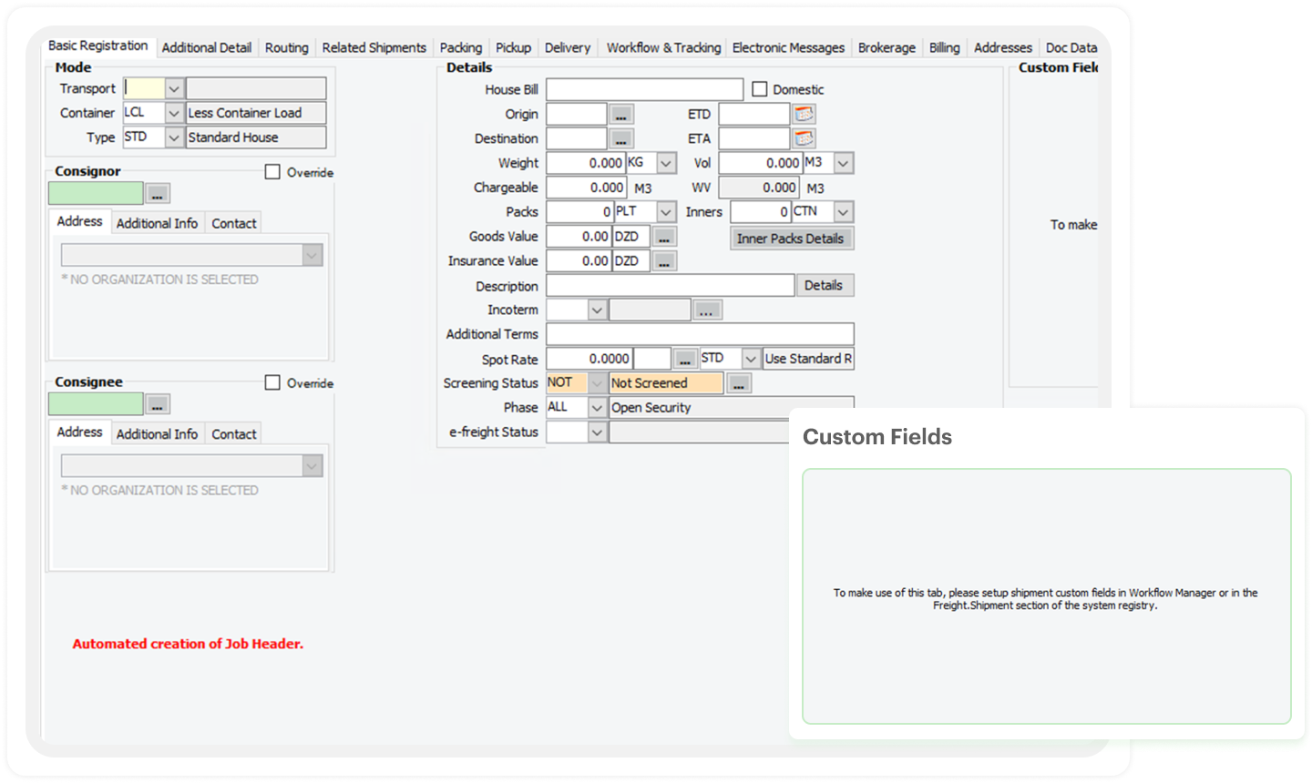 Custom Field Configuration