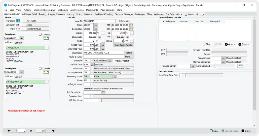 Custom Field configuration